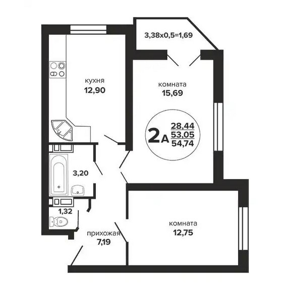 2-комнатная квартира (Литер 3)